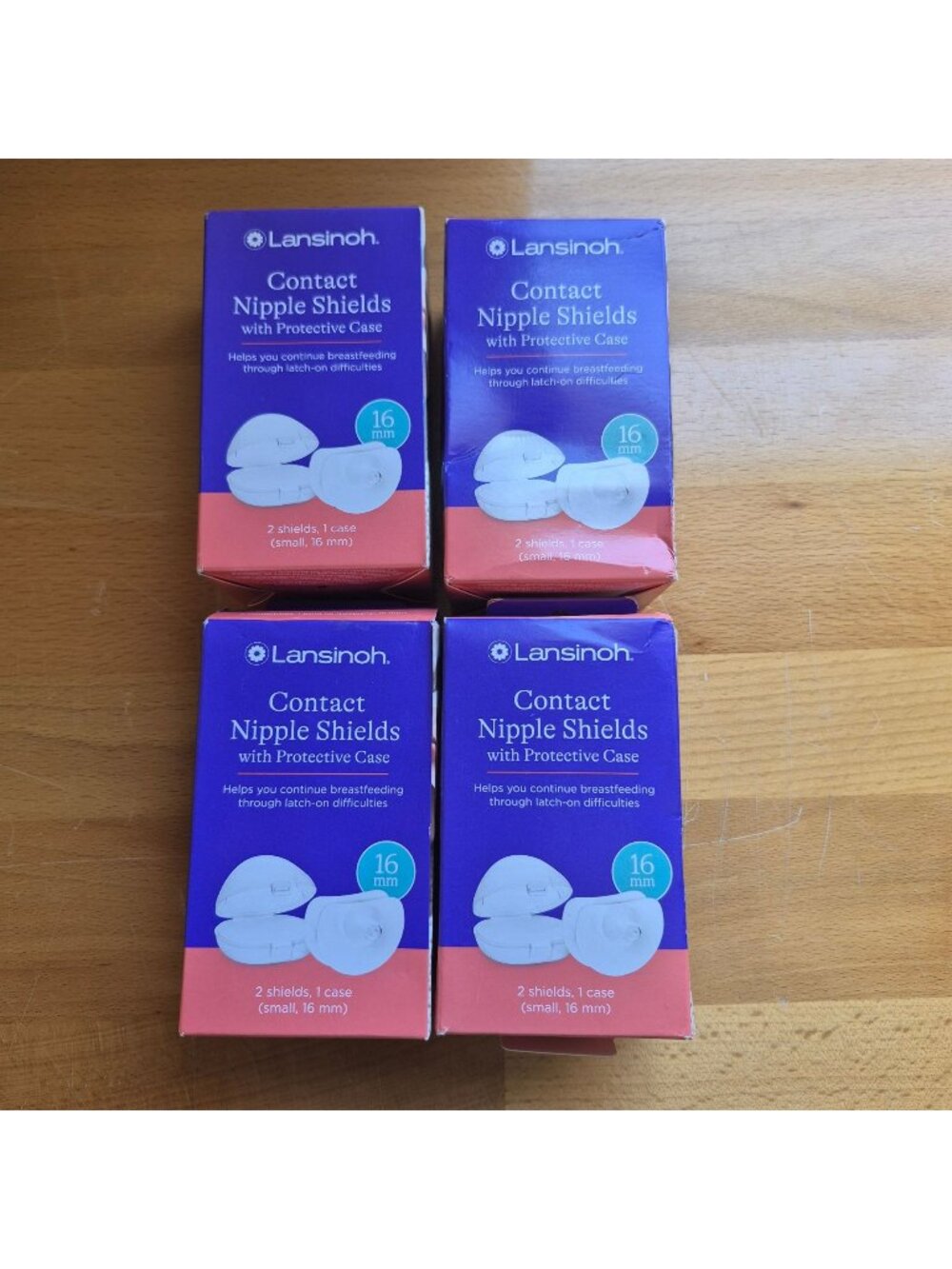 Lansinoh Nipple Shields With Protective Case 16mm BPA-Free 2 Shields Per Box